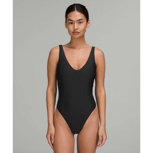 Lululemon Waterside V-Neck Skimpy-Fit One-Piece Swimsuit *B/C CupBlack- Size XS - Picture 3 of 16